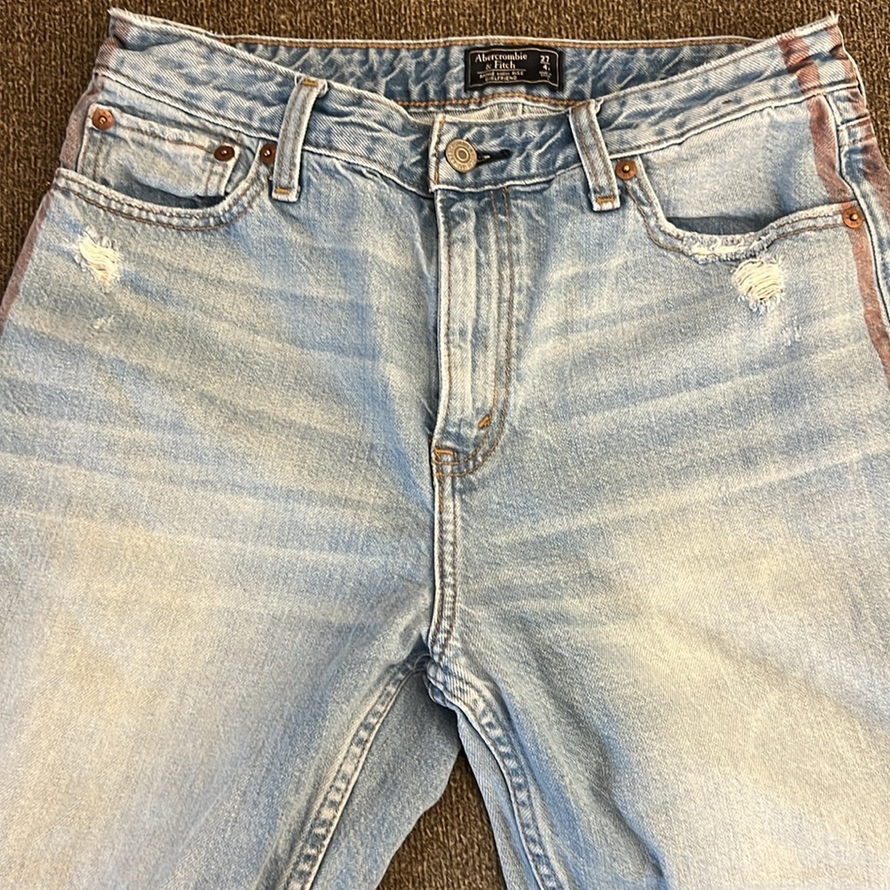Abercrombie &‎ Fitch Annie High Rise Girlfriend Jean Size 27 - Picture 11 of 13